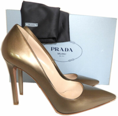 taupe patent leather pumps