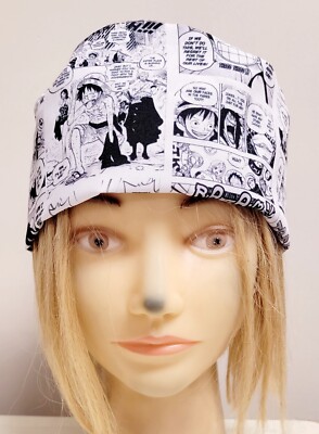 ONE PIECE ANIME MANGA COMIC STYLE MEDICAL NURSING SCRUB CAP 