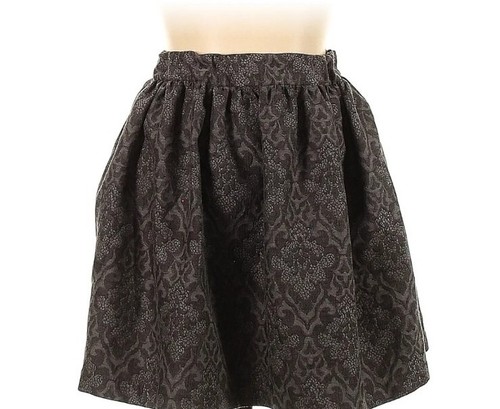 Zara Gonna Donna Grigia Casual Modello Paisley Taglia Media Senza Senza Etichette - Foto 3 di 8
