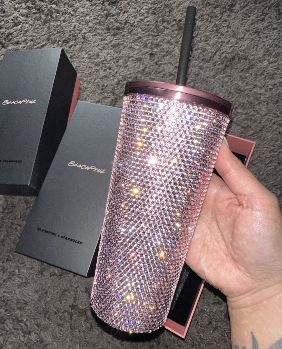 2023 Starbucks x Blackpink Rhinestone Bling Rose Gold Tumbler