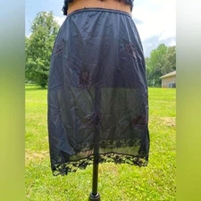 Vintage Embroidered Lace Lingerie Skirt Whimsigoth Mobwife Romantic Feminine