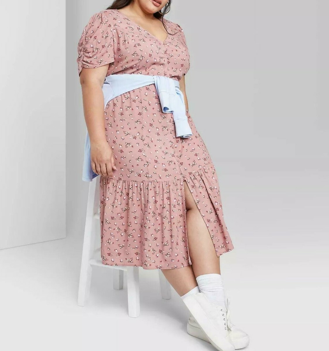 orange and white midi dress Early Evening Midi Dress - White, Pink, Orange, Green and Blue, Large | Hazel and Olive