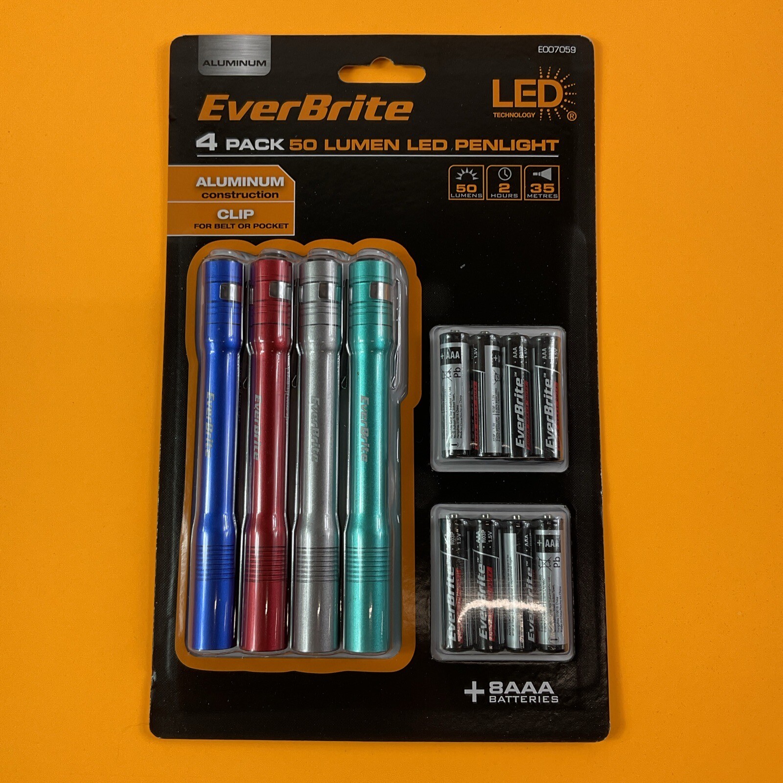 LED Penlight 4 pack Pocket Pen Flashlight With Clip Batteries Included