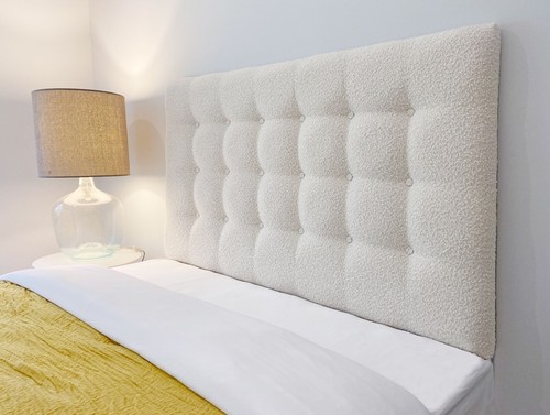 Bedhead Headboard Upholstered in Boucle - KING SIZE - Picture 4 of 17