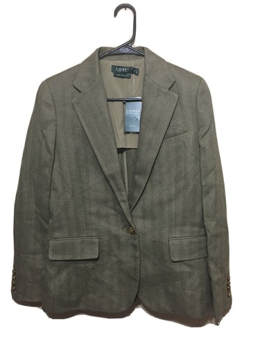 Wilona Herringbone Tweed Blazer SZ 