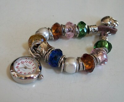 WOMEN'S COLORFUL BEADED BRACELET WITH HEART FASHION DRESSY/CASUAL DANGLING WATCH