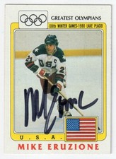MIKE ERUZIONE Signed 1983 Topps Greatest Olympians 7-Eleven Rings Card Autograph