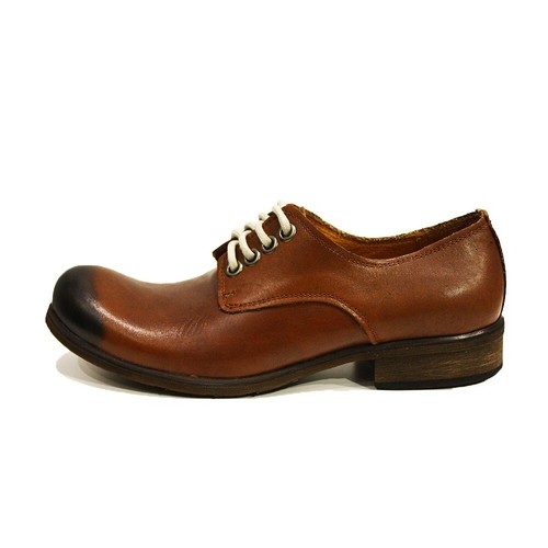 Modello Andrea - Hecho a Mano Italiano Marrón Oxford Zapatos Vestido -  Cuero | eBay