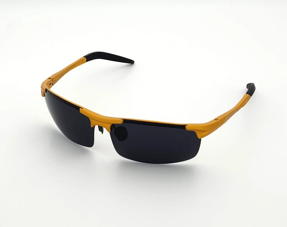 Gafas de sol polarizadas Mercedes Benz brazo flexible de metal deportivas sin montura doradas humo MB3 Foto 2 de 4