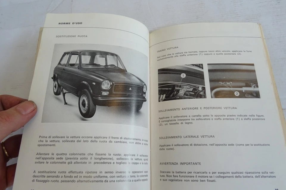 manuale uso manutenzione Autobianchi A 112 1976 2° edizione - Immagine 4 di 4