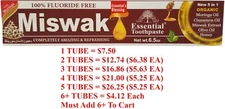 Miswak Toothpaste Organic With Moringa & Olive Fluoride Free Vegan 5 IN 1 6.5 OZ