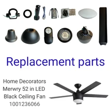 Home Decorators Merwry 52 in LED Black Ceiling Fan Replacement part 1001236066