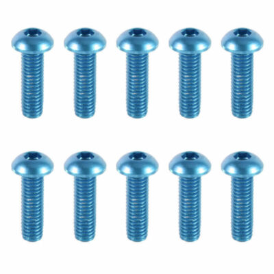 ALUMINIUM TUNING SCHRAUBEN M3 LINSENKOPF BLAU 10St. FÜR TAMIYA REELY RC CARS