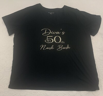 Diva's 50th Nashville Bash T-Shirt By Ava & Viv, Size 2X, Pre-Owned, EUC