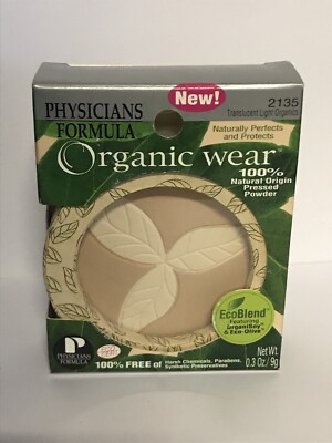 Physicians Formula Organic Wear Pressed Powder # 2135 Translucent Light Organics