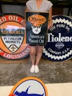 Antique Vintage Old Style Sign Oilzum America Finest Made in USA