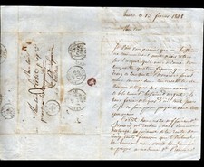 TOURS (37) LETTRE Voyagée Oblitérée AZAY-LE-RIDEAU / SAINTE-MAURE en 1848