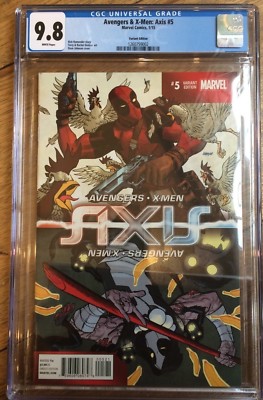 Avengers & X-Men Axis #5 1:100 Johnson Deadpool Variant CGC 9.8 1260759002
