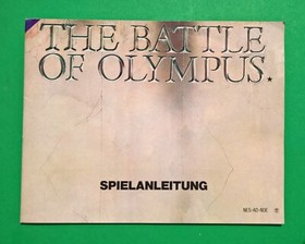 THE BATTLE OF OLYMPUS (Nintendo NES) ohne OVP [1985]
