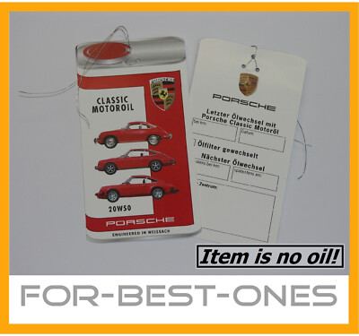 NEU Porsche 911 356 914 Anhänger Service Öl oil Ölwechsel 20W50 Classic Motoröl