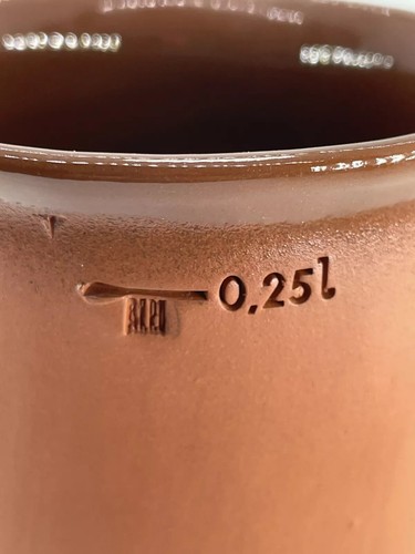 Fired Clay MUG Wallurter Christmas Market 1995 Frohe Weihnachten Merry Christmas - Picture 7 of 20