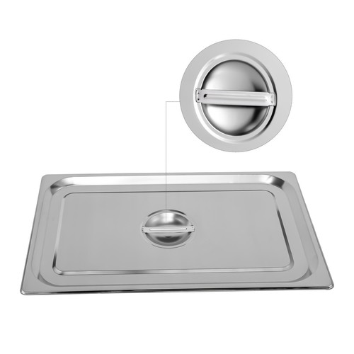 Paquete de 6 tapas de acero inoxidable de vapor para mesa de preparación de hoteles cubierta de comida NUEVO - Imagen 12 de 20