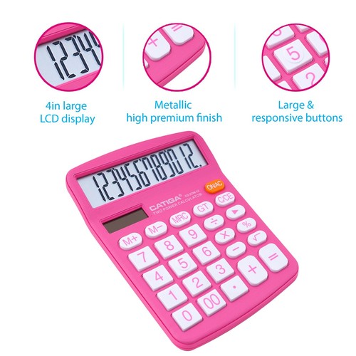 Premium Desktop Calculator 12 Digit with Large LCD Display and Sensitive Buttons - Picture 49 of 51