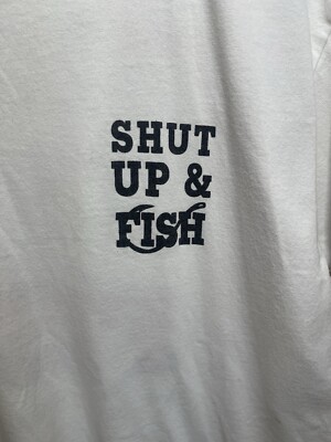 Vintage Shut Up And Fish Ensenada La Bufadora Mexico T-Shirt Men's