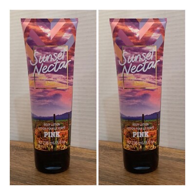 Victoria's Secret PINK Sunset Nectar Body Lotion ~ 8 fl.oz. ( Lot of 2 )