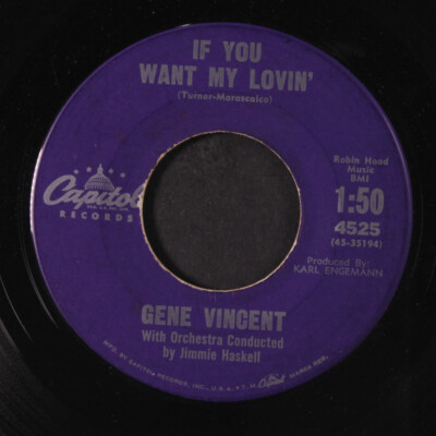 GENE VINCENT: mister loneliness / if you want my lovin' CAPITOL 7