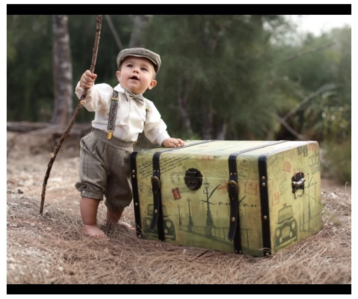 婴儿蹒跚学步的男孩尼克斯复古套装燕尾服整体裤子棕色全新标签 — 第 2/4 张图片