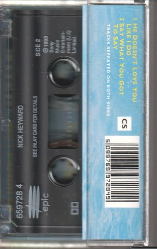 Nick Heyward He Doesn't Love You Like I Do cassette UK Epic 1993 cassette single - Picture 2 of 2