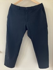 Uniqlo EZY Black Snap Drawstring Quick Dry Polyester Catering Server Pants 33x26