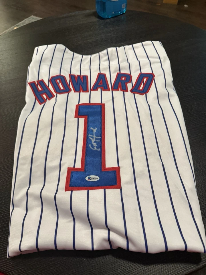 ED HOWARD AUTOGRAPHED CUSTOM JERSEY (CHICAGO CUBS) - BECKETT COA! - Image 2 of 2