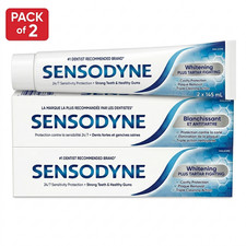 Sensodyne Whitening Toothpaste Sensitive Teeth Daily Care Pack of 2 x 145mL