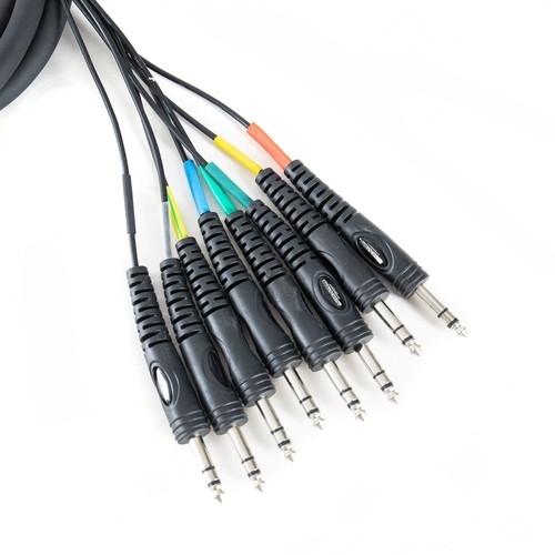 MC-08 8-fach Multicore 3m XLR-Female Klinke Symmetrisch Schwarz Multicorekabel - Bild 2 von 5