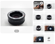 *Exc CLEAN GLASS* Pentax T6-2x Rear Converter K-Mount 33554