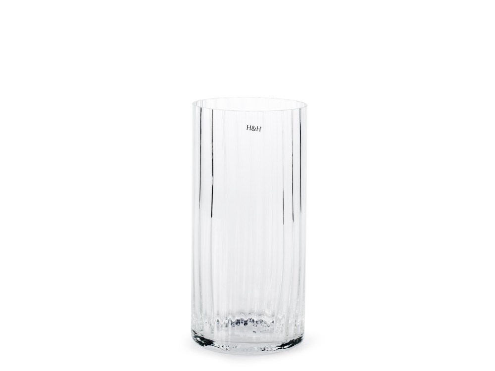 H&H Cylindrical Glass Vase 12X36H