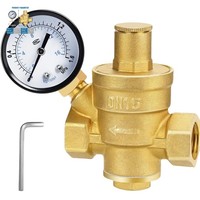 Kunststoff Wasser Druckminderer 1/2 Zoll DN15 Mit Manometer Messing