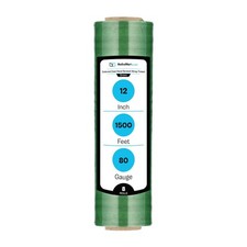 12" x 1500' Packing Pallet Wrap Stretch Film Shrink Hand Wrap Tint Green 8 Rolls