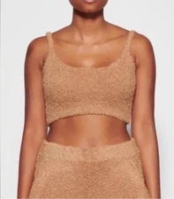 Skims Cozy Knit Bralette Womens 4X/5X Camel Tank Top Style Loungewear Sleepwear