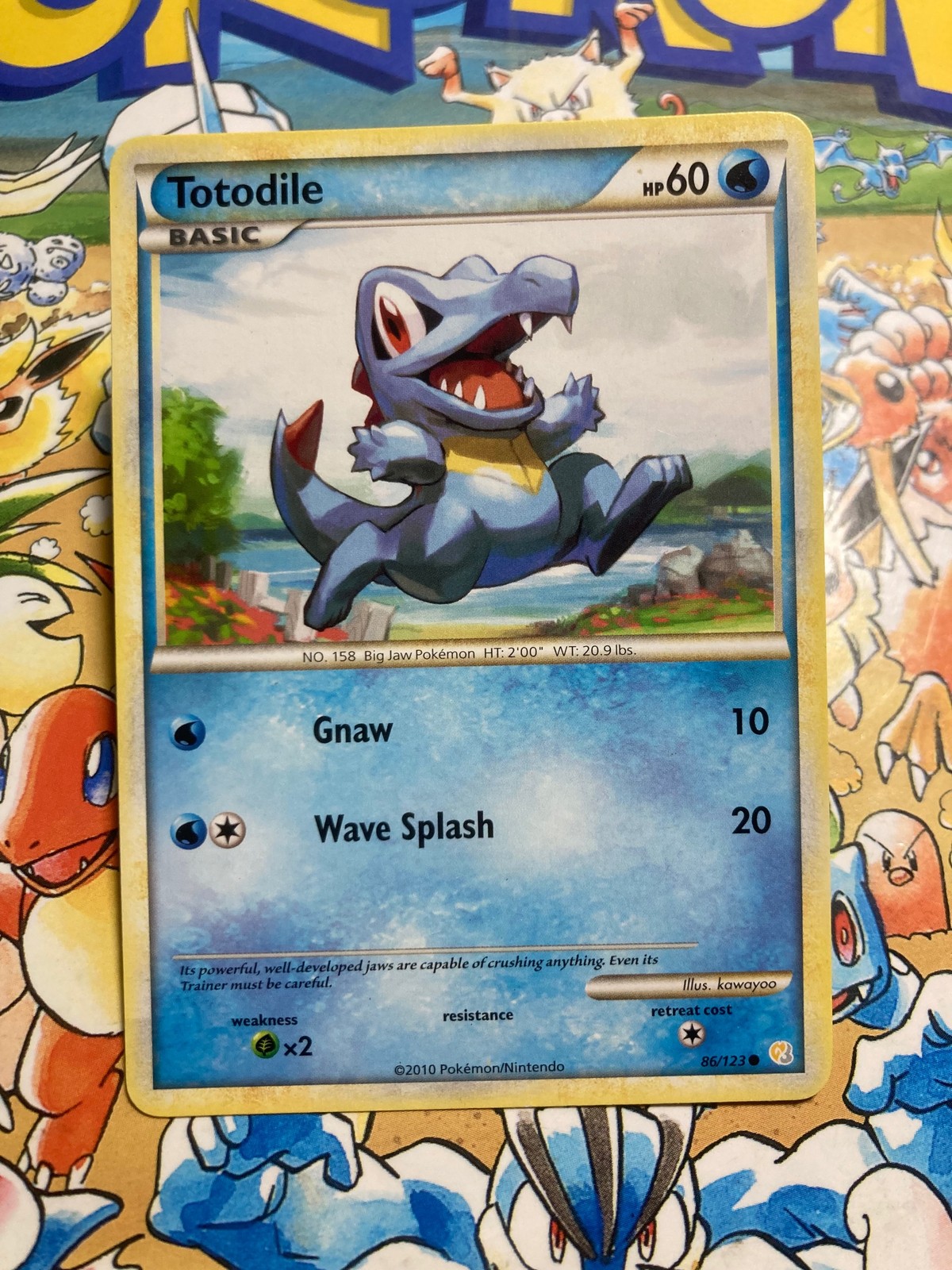 Totodile 86/123 Common HeartGold & SoulSilver Pokemon TCG