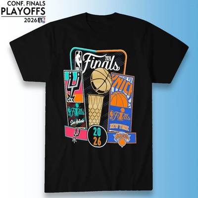 Spurs vs Knicks Men s Stadium Essentials 2026 NBA Finals Ticket Matchup Shirt