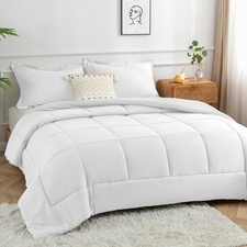 Twin Comforter Set-Twin Size White Comforter Set,Sping Summer Comforter Set,B...