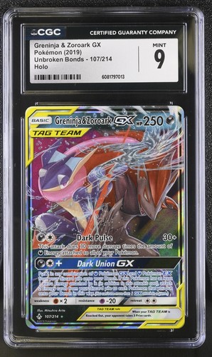 Greninja & Zoroark-GX graded CGC 9 for sale on eBay