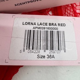 Agent Provocateur Alina Lorna Lace Bra Red Underwired Bows 36A Coquette Sexy NWT