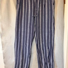 Merona Blue and Gray Striped Women's Trousers. Excellent Condition.