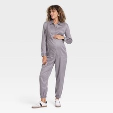 Woven Long Sleeve Jumpsuit - Isabel Maternity by Ingrid  Isabel XS Pregnancy