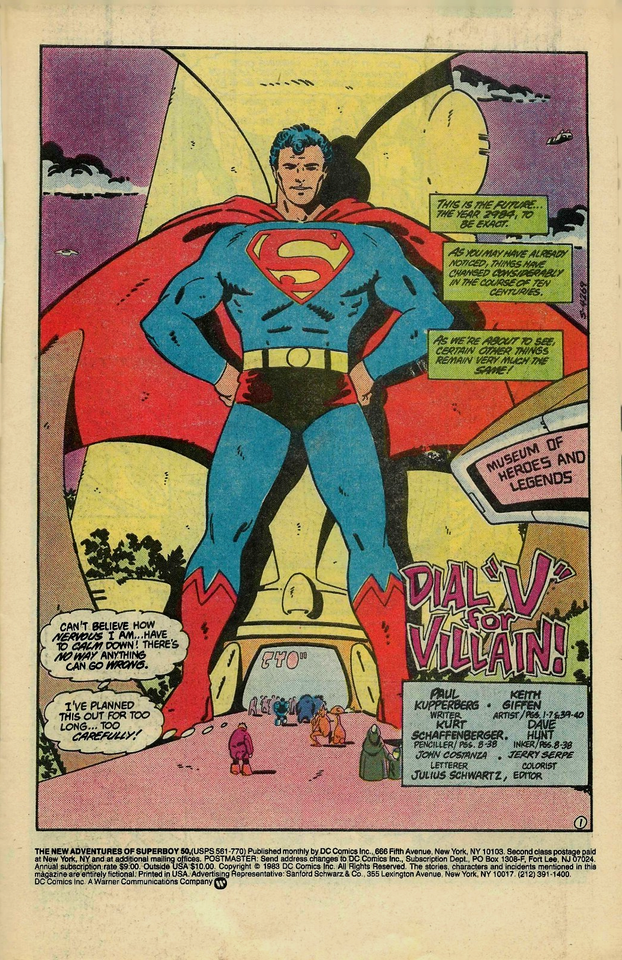 1 DC COMICS: THE NEW ADVENTURE OF SUPERBOY ANNIVERSARY ISSUE # 50 (VF