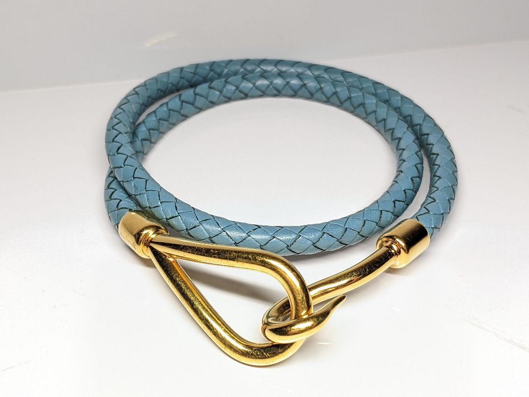 Hermes Jumbo Double Coil Bracelet Intrecciato Gold Excellent Used No Box